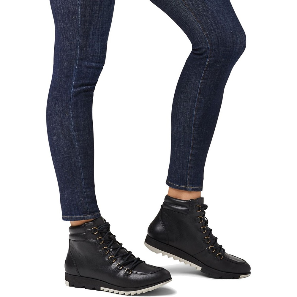 Sorel Black Leather Lace-Up Boots - Picture 3 of 11